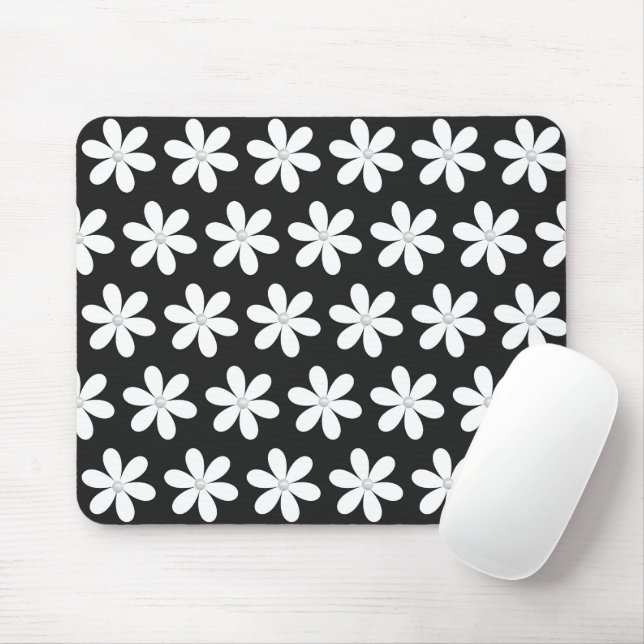 Mousepad Pérolas em Visitas em Preto (Com mouse)