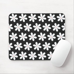 Mousepad Pérolas Rosa em Visitas a Preto