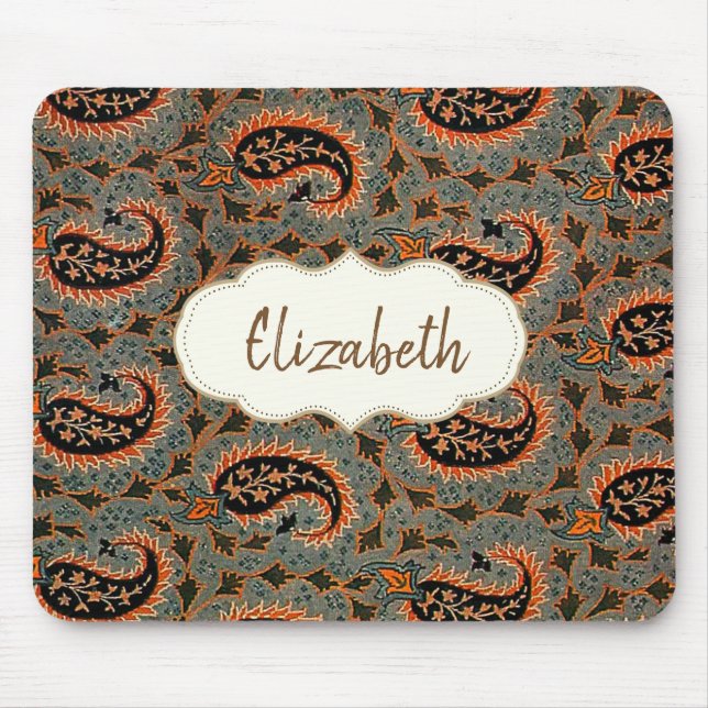Mousepad Persa Oriental, Paisley Turco - Personalizado (Frente)