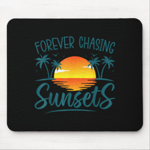 Mousepad Perseguindo o pôr do sol para sempre Sol de Verão