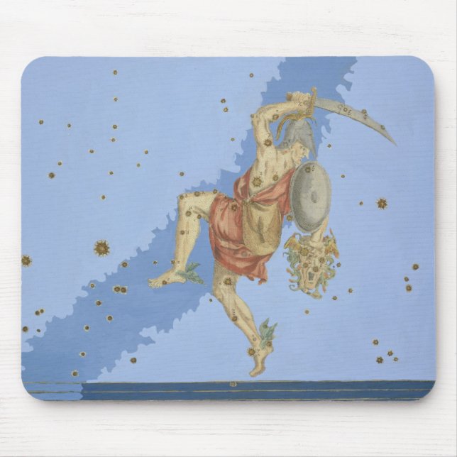 Mousepad Perseus com a cabeça do Medusa, 'de Uranometria (Frente)
