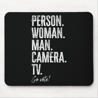 Mousepad Person. Woman. Man. Camera. Tv. Go Vote Anti Trump
