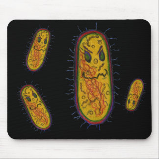 Mousepad Personagem de desenho animado médio das bactérias