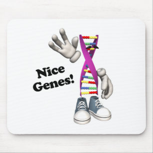 Mousepad Personagem de tira de DNA com Genes Legais