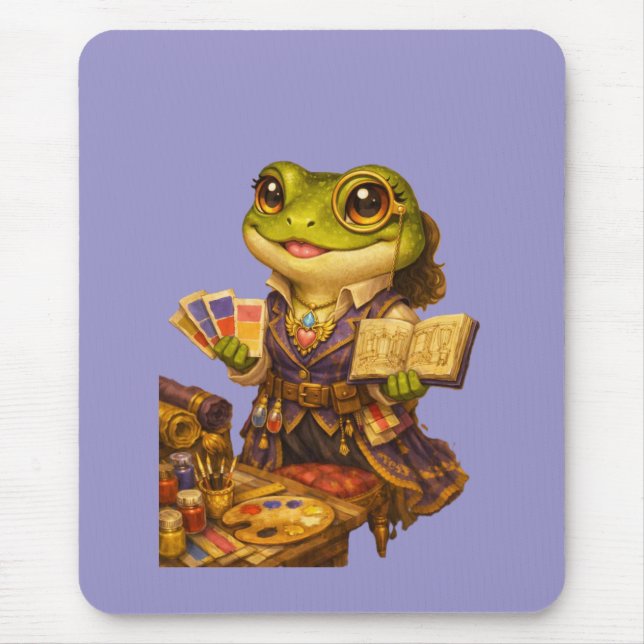 Mousepad Personagem Sapo Designer de Reino (Frente)