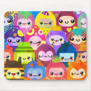 Mousepad Personagens de Desenho Animado Coloridos e Fofos