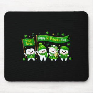 Mousepad Personagens dentários felizes no dia de São Patríc
