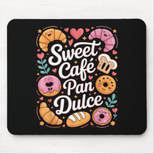 Mousepad Personagens engraçados de padaria pan doce café do