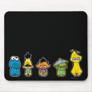 Mousepad Personagens Zumbis do Sesame Street