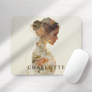 Mousepad Personalidade de Silhouette da Mulher Romântica