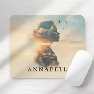 Mousepad Personalidade de Silhouette da Mulher Romântica