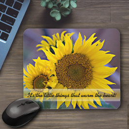 Mousepad Personalização de Foto de Fechamento de Girassóis