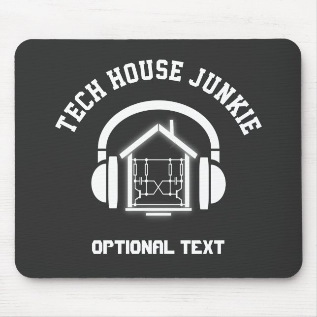 Mousepad Personalização de Junkie de Música da Tech House (Frente)