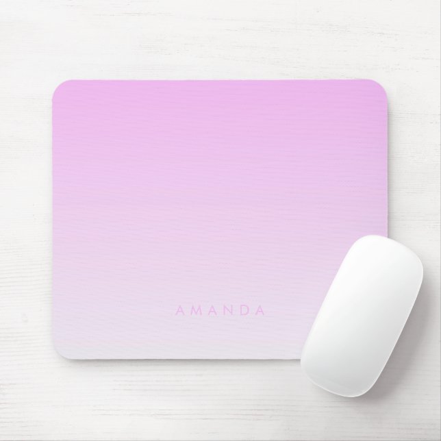 Mousepad Personalização Minimalista Rosa dos Gradientes Mod (Com mouse)