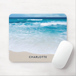 Mousepad Personalização Moderna da Praia Tropical Sandy