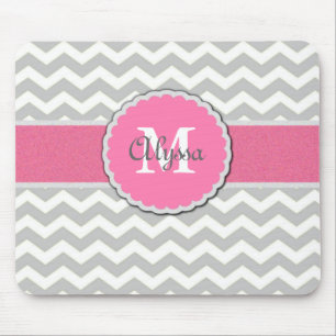 Mousepad personalizado Chevron cinzento