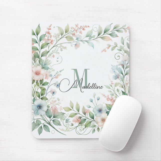 Mousepad Personalizado com Flores Selvagens | Inic (Com mouse)