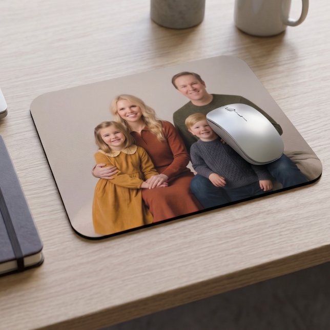 Mousepad Personalizado com Foto da Família (Personalize your daily desk space.)
