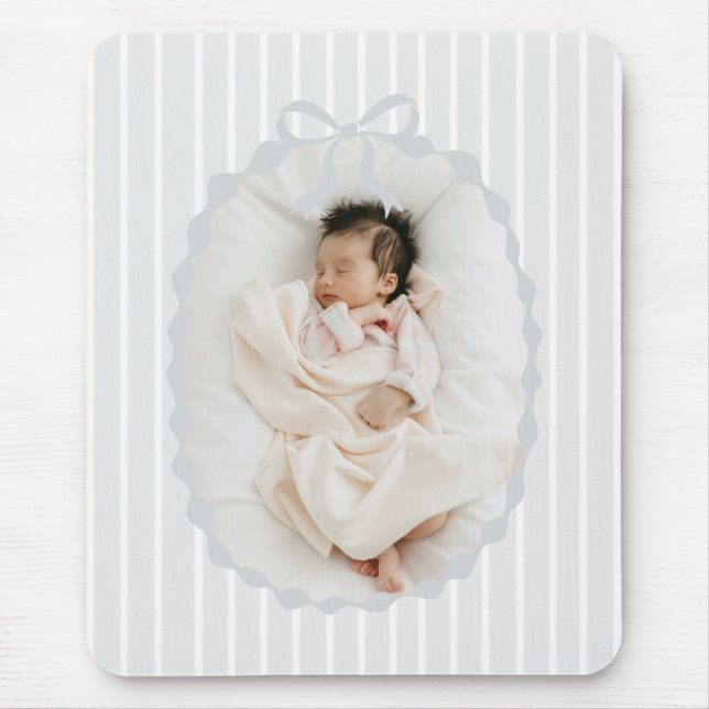 Mousepad Personalizado com Foto na Moldura de Laço (Frente)