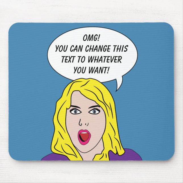 Mousepad personalizado da RETRO WOMAN (Frente)