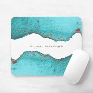 Mousepad Personalizado de Abstrato de Arte Turquesa