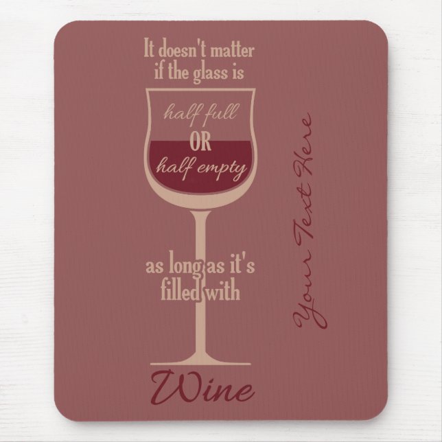 Mousepad personalizado de vidro de vinho tinto (Frente)