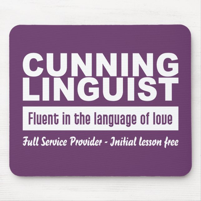 Mousepad personalizado do Cunning Linguist (Frente)