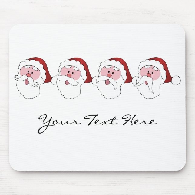 Mousepad personalizado do papai noel Mustaches (Frente)