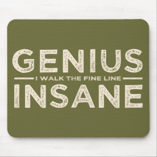 Mousepad personalizado GENIUS VS INSANE