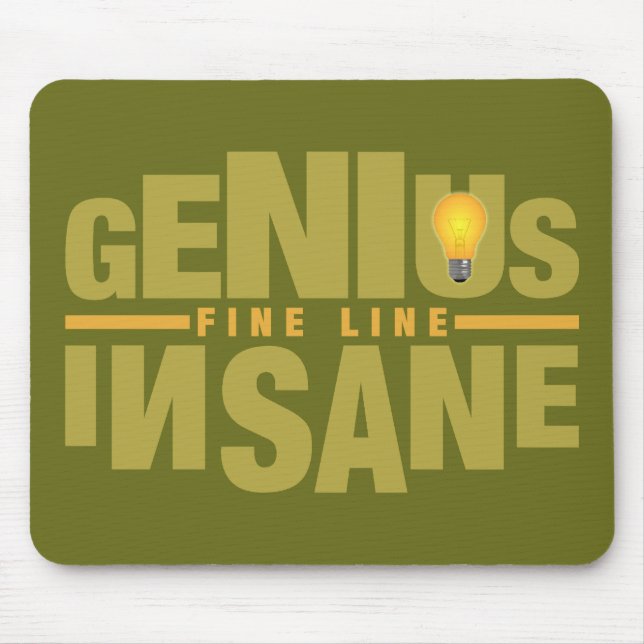 Mousepad personalizado GENIUS VS INSANE (Frente)