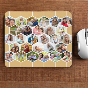 Mousepad Personalizado para Colagem Geométrica de Fotos Ho