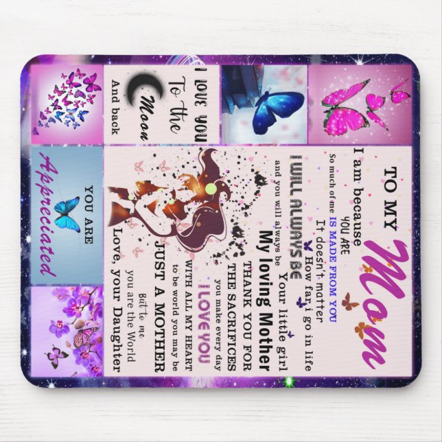 Mousepad Personalizado Para Minha Mãe Da Filha (Frente)