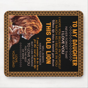 Mousepad Personalizado Para O Meu Folheto De Leão Filha