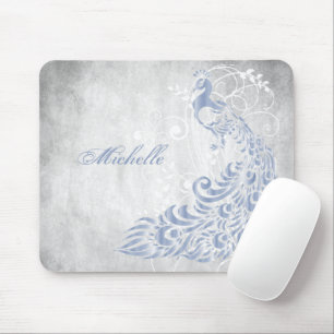 Mousepad Personalizado Pavão Azul Claro