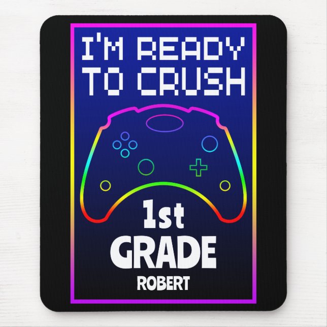 Mousepad Personalizado Pronto para Esmagar De Volta à Escol (Frente)