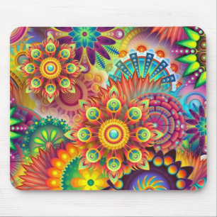 Mousepad personalizado psicadélico, tintura do