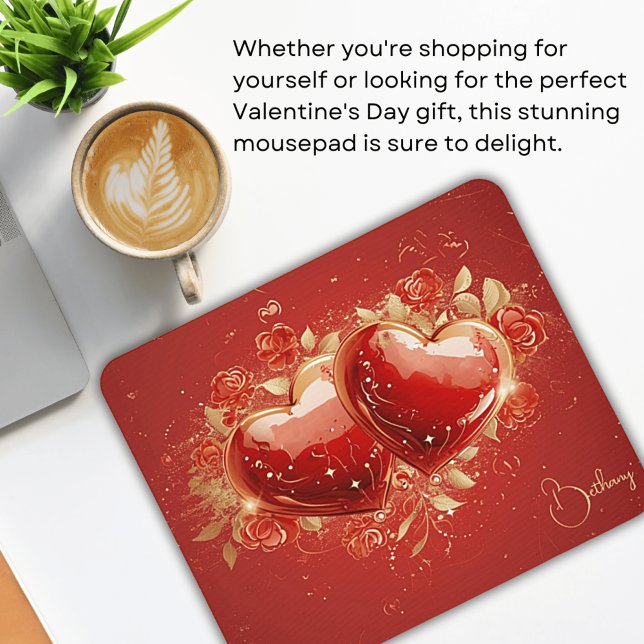 Mousepad Personalizado Vermelho e Dourado com Dese (Criador carregado)