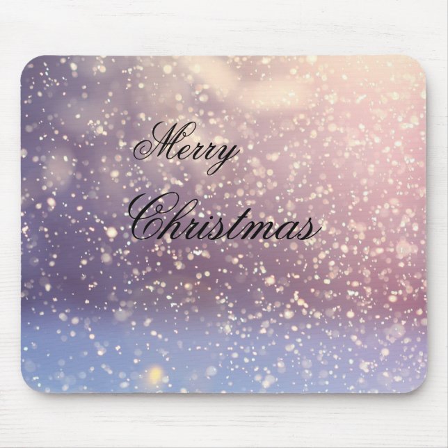 Mousepad Personalizar a nevada de Natal feliz (Frente)