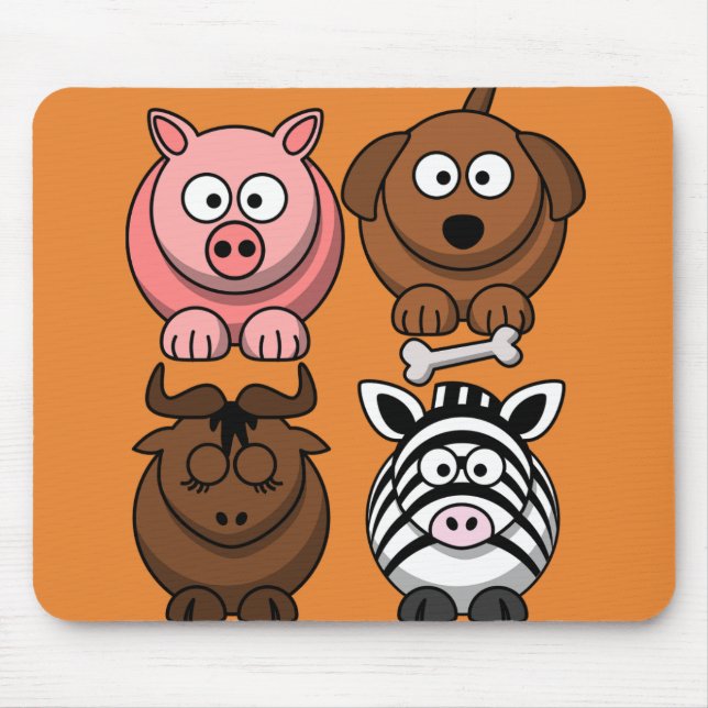 Mousepad Personalizar Animais Crianças Cutes (Frente)