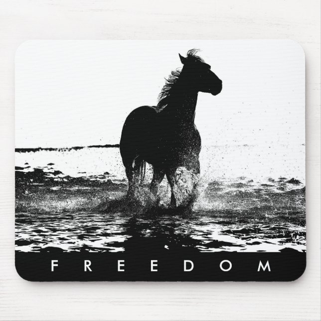 Mousepad Personalizar Cavalo em Execução de Pop de Arte Mod (Frente)