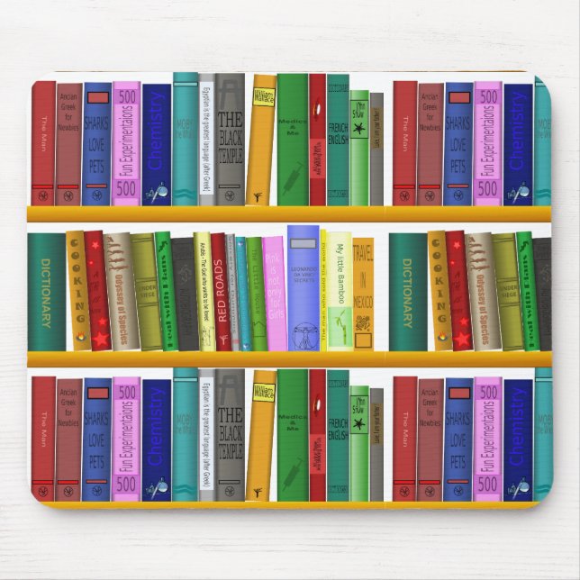 Mousepad Personalizar Design de Biblioteca (Frente)