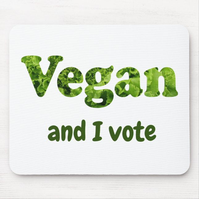 Mousepad Personalizar eleitor ativista do Vegan (Frente)
