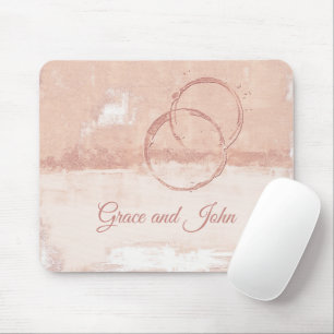 Mousepad Personalizar Estilo de Arte Moderna Pêssego Rosa S