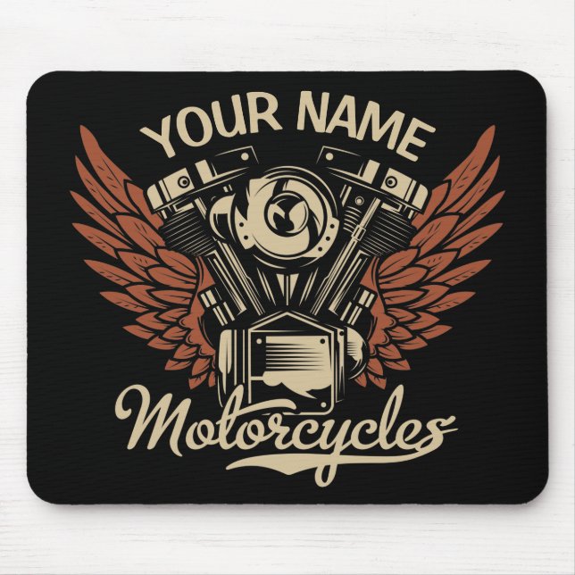 Mousepad Personalizar Garagem de Motocicletas Biker (Frente)