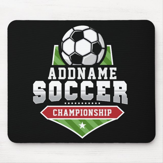 Mousepad Personalizar jogador de equipe de texto de ADD de  (Frente)