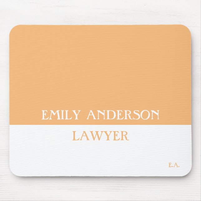 Mousepad Personalizar laranja branco (Frente)