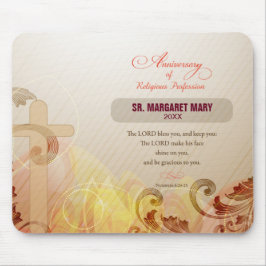 Mousepad Personalizar nome e ano freira, 60 anos religioso