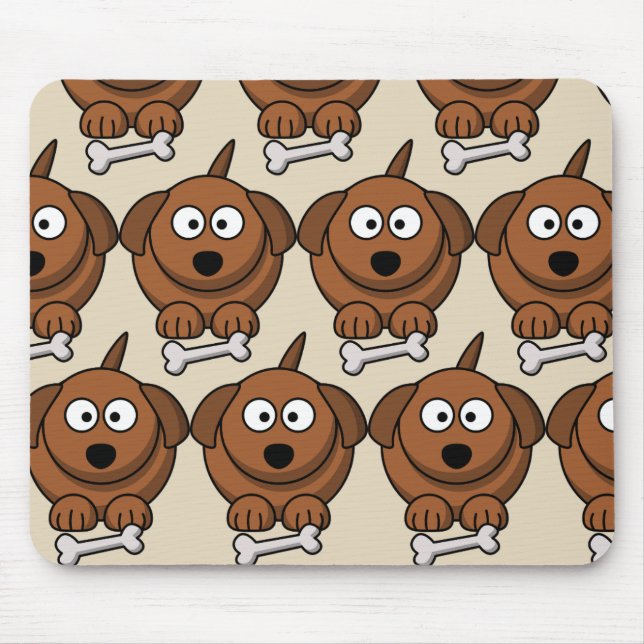 Mousepad Personalizar o Cachorro Engraçado para as crianças (Frente)