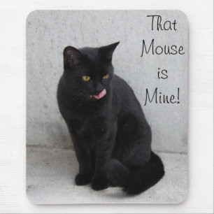Mousepad Personalizar o mouse de gato preto
