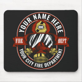 Mousepad Personalizar o NOME do Emergência de Fogo de Másca